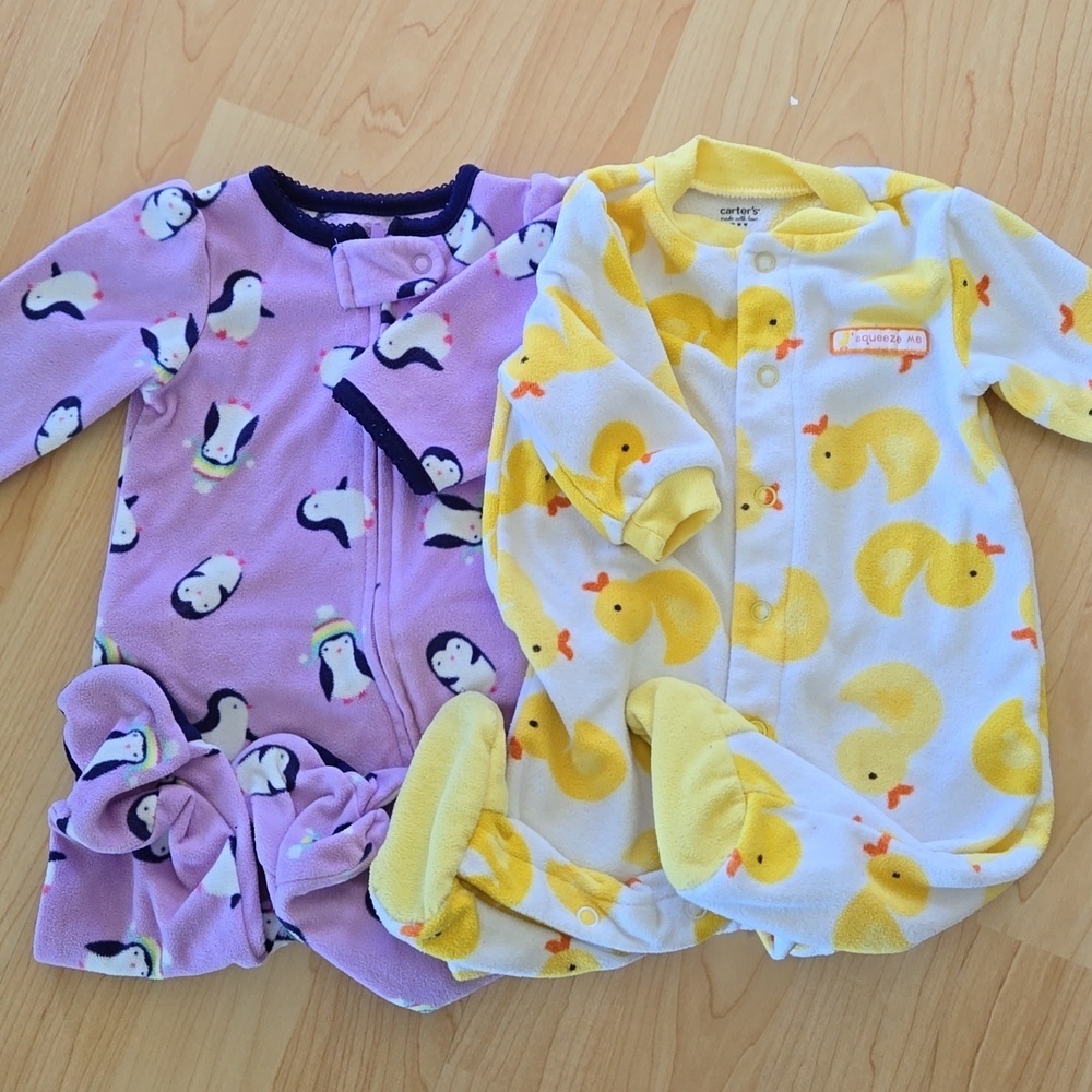 Carter's sleepers, lot of 2, 3 months,  euc